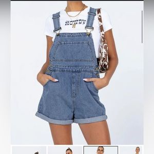 Princess Polly Kacey Overalls - Light Blue